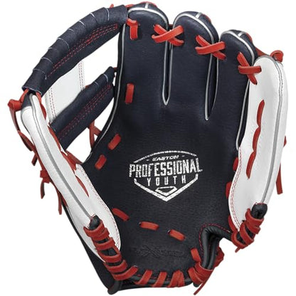 Easton | PROFESSIONAL YOUTH Baseball Glove | 10" | LHT | Navy/White/Red | I Web | PY10BR