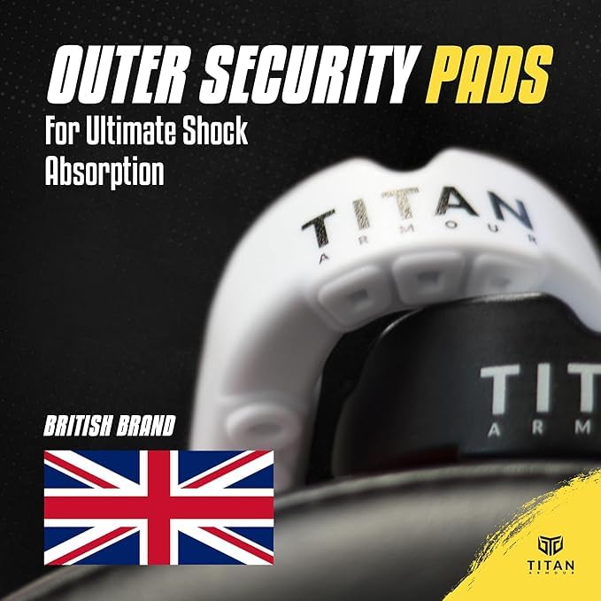 Titan Armour® Mouth Guard Boxing | Premium Dual-Layer | Case Included | Adult & Youth Custom-Fit Mouthpiece | Boil & Bite Mouthguard for Men: Football, MMA, Hockey, Lacrosse, BJJ, Basketball - color: Solid Gold, size: Adult Age 11+