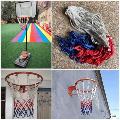 2 Pack Basketball Net Replacement 12 Loops Heavy Duty Anti-Whip All Weather Basketball Rim Nets for 18" Steel Basketball Hoops Rim Backyard Courts Indoor & Outdoor Driveway Recreational Center