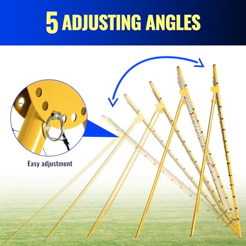 SPOYNAL 7x4 FT Volleyball Rebounder Net, 5-Angle Volleyball Training Equipment, Adjustable Rebounder Net Practice Setting, Spiking, and Bumping, Practice Net for Baseball, Softball, Lacrosse, Soccer