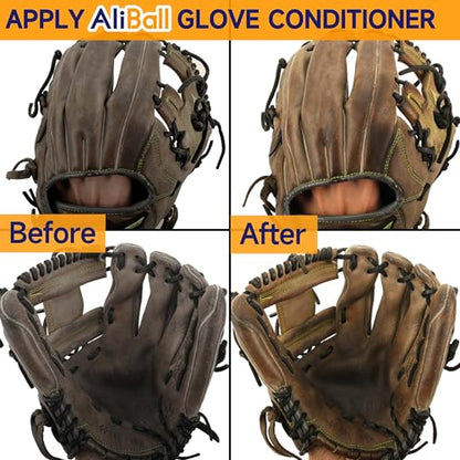 AliBall Baseball Glove Break-in Kit - Complete Set with Glove Mallet, Oil, Conditioner, Wrap, Brush & Cloth - Quickly Soften & Shape Your Baseball/Softball Mitt (Pro Classic)