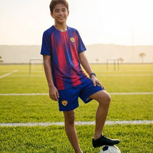 Soccer Jerseys for Kids Boys Girls Youth for Sport Football Training Uniform Soccer Fans Shirt Gift Kit Set T-Shirt and Short