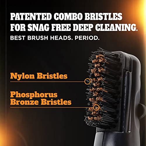 Frogger BrushPro Latch-It Golf Club Cleaner, Ergonomic Grip and Latch-it Magnet - Professional Golf Club Brush and Groove Cleaner for Golfers - color: Orange