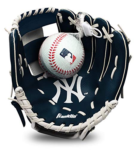 Franklin Sports MLB Youth Teeball Glove and Ball Set - Kids Baseball and Teeball - Perfect First Kids Glove - 9.5"