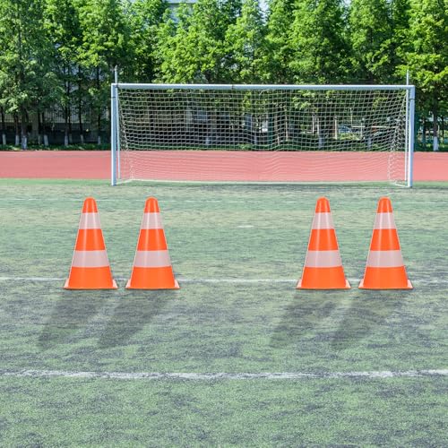 DOITOOL 9-inch Football Training Marker Cones 2pcs Orange Soccer Agility Mini Traffic Roadblock Buckets for Outdoor Practice and Coaching