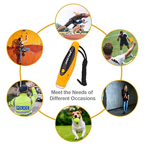 Electronic Whistle, Battery Operated Whistle Adjustable 3 Different Loud Whistle Sounds with Lanyard Handheld Electronic Whistles for Referees Volleyball Coaches Teacher, Soccer Sports Whistle - color: yellow