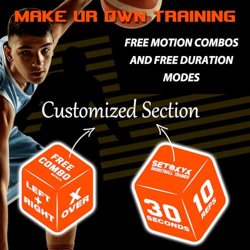 Basketball Dribble Skills Dice Set - Training Equipment - Basketball Gift for Boys.Dribble Skills Training for Beginner and Party Favors - color: Yellow