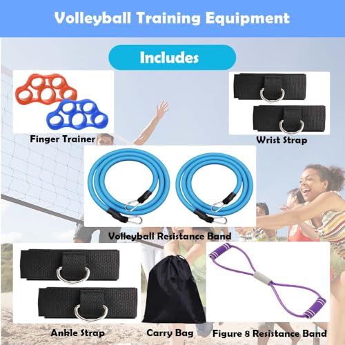 Volleyball Passing Trainer with Resistance Bands – Volleyball Passing Bands & Arm Bands Set for Volleyball Practice, Agility, Serving, Arm Swing & Pass Training