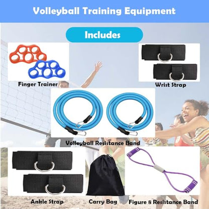Volleyball Passing Trainer with Resistance Bands – Volleyball Passing Bands & Arm Bands Set for Volleyball Practice, Agility, Serving, Arm Swing & Pass Training