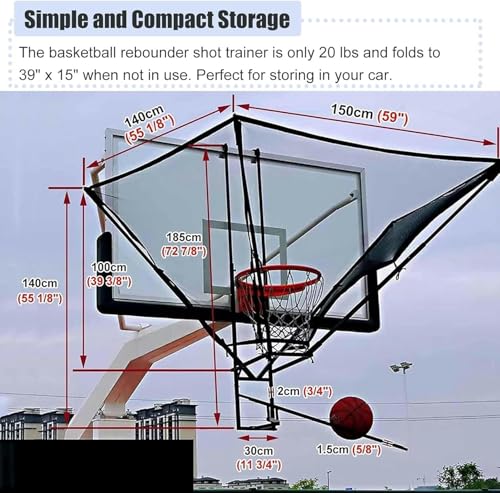 Professional Basketball Shot Returner - Metal Hanging Return Attachment for Hoops, Ideal Basketball Training Equipment for Kids & Adults, Boost Shooting Skills & Practice Efficiency.