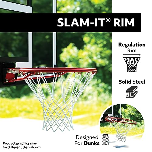 Lifetime Adjustable Portable Basketball Hoop, 50-Inch Backboard, 8-10 ft Height Foot Adjustment