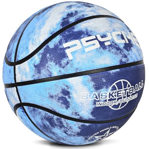 Kids Youth Basketball Size 4/5(25.5/27.5") Premium Rubber Basketball for Boys Girls Indoor Outdoor Pool Games Play(Best Gifts) - color: Dark-Blue Mix, size: Size 5