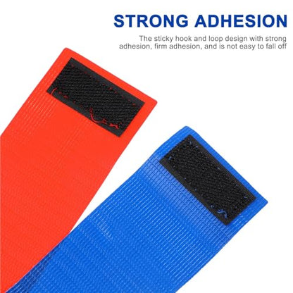 Flag Football Flags 10Pcs Football Flag Set Adjustable Belts Bright Flags for Adults Players Safe Game Training Gear