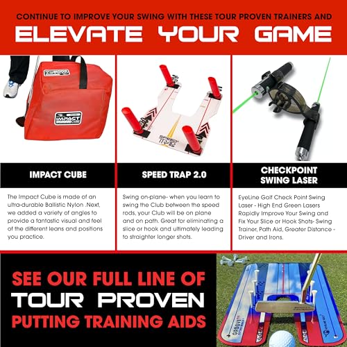EyeLine Golf - Roll The Rock Putting Mat - Have Fun Perfecting Stroke, Alignment, Speed Control, Visualization, Consistency - Outdoor-Indoor-Compact - color: 8-Foot Roll the Rock