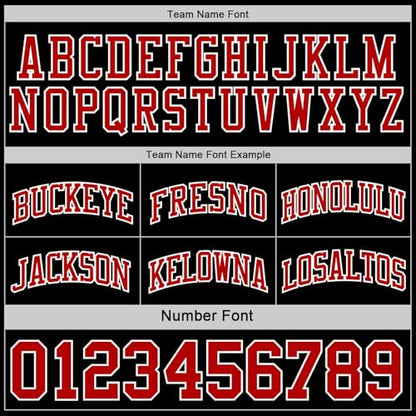 Custom Reversible Basketball Jerseys Men Youth, Personalized Sports Shirts Team Uniforms Printed Name Logo Number - color: Black and White - Red