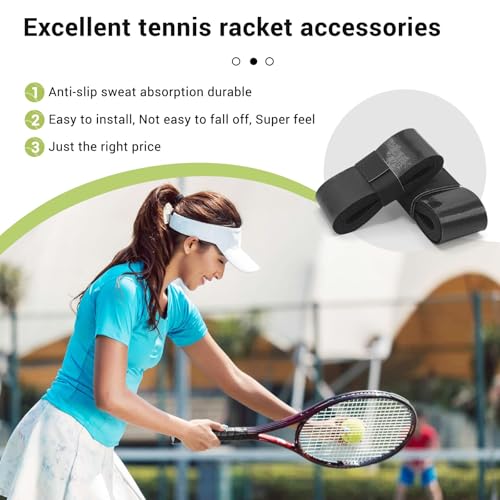 Tennis Racket Grip Strap 6 pre-Cut Tennis Racket Grip Straps Non-Slip Moisture Absorbent Dry fit Tennis Racket Grip Strap Badminton, Pickleball