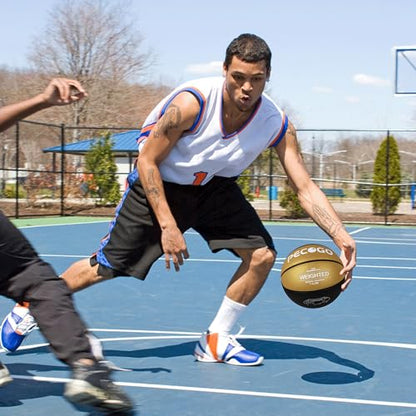 Size 7 Weighted Training Basketball (2.2/3/3.3 lbs) - Heavy Indoor/Outdoor Basketball for Dribbling, Passing, Rebounding & Skill Development - size: 3.3LBS