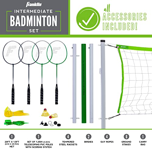 Franklin Sports Intermediate Badminton Set - style: Intermediate