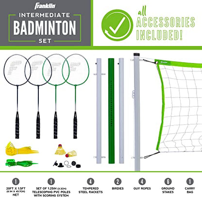 Franklin Sports Intermediate Badminton Set - style: Intermediate
