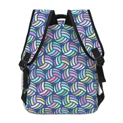 Cute Volleyball Ball Backpack For School Laptop Bags Bookbag Big Casual Daypack For Student Girls Boys Kids Teens Travel Sports Work