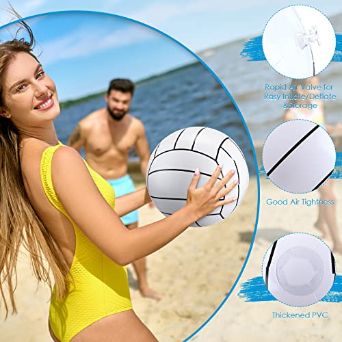 Jerify 12 Inch Inflatable Volleyball Beach Ball Pool Ball Volleyball Party Supplies for Kids Adults Summer Beach Water Swimming Pool Accessories