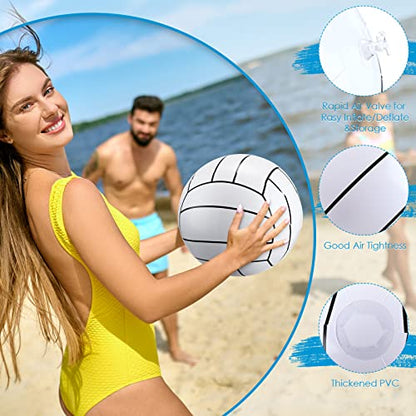 Jerify 12 Inch Inflatable Volleyball Beach Ball Pool Ball Volleyball Party Supplies for Kids Adults Summer Beach Water Swimming Pool Accessories