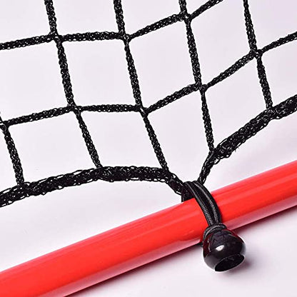 Foldable 3.3 * 3.3FT Soccer Rebounder Net with Thickened Tube and Rope, Football Rebound Net, Kickback Soccer Trainer for Kids and Teenagers - Ball Rebounder Soccer Trainer for Indoor Outdoor