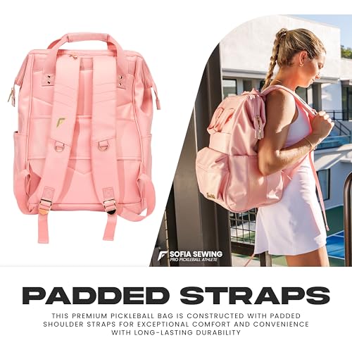 Franklin Sports Flex Pickleball Backpack - Pickleball Bags for Women - Store Pickleballs, Paddles + Court Equipment - Versatile Lifestyle Bag Design - Pink