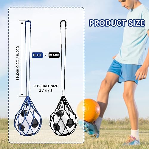 TOBWOLF Football Kick Trainer, Soccer Return Trainer Net Fits Ball Size 3, 4, 5, Hands-Free Soccer Kick Throw Training Aid