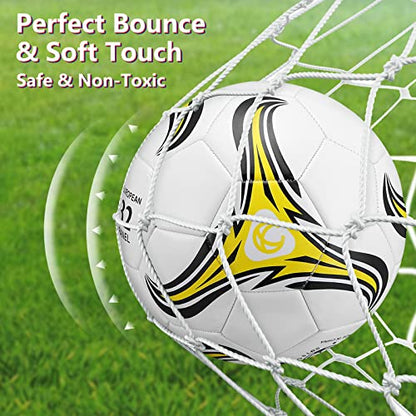 Tradder 4 Pack Soccer Ball with Pump Size 3 4 5 Deflated Soccer Ball for Outdoor Indoor Game Sport Practice Training Gift for Kid Youth Teen Adult Charity Donation - size: Size 4, style: Mixed Style