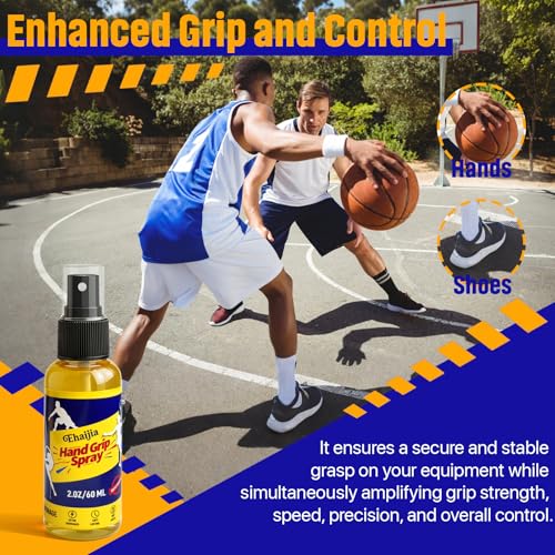 Sports Hand Grip Spray, 2 Oz Sweat Resistant Grip Spray, Enhance Control and Maximize Grip, Easy to Use & Quick-Drying, Fit for Pole Dancing, Tennis, Baseball, Football, Basketball, Golf, etc