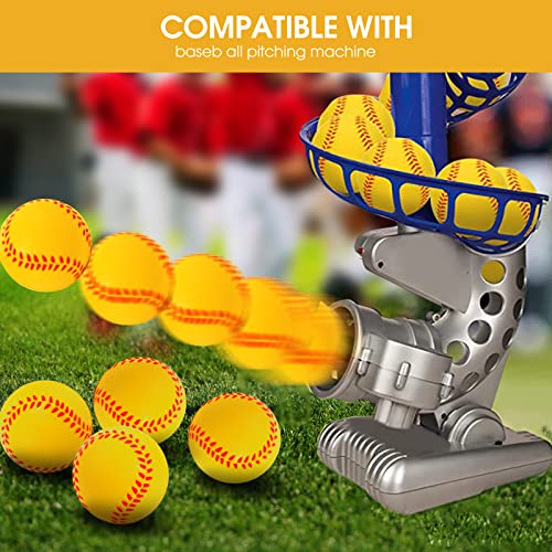 20 Pack Mini Foam Baseballs 1.6-Inch Pitching Machine Baseball - Perfect for Hitting Practice and Pitching Improve Your Batting Accuracy Training Black Stitching