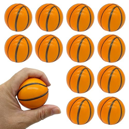 12-Pack Mini Basketball Stress Balls 2 Inch Soft Foam Squeeze Basketballs Ball Small Sport Theme Ball Basketball Party Favors for Kids ,Decor, ,Gifts & Anxiety Relief School Rewards…