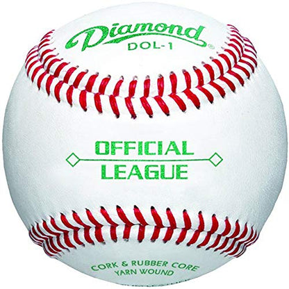 Diamond Sports Diamond 6-Gallon Ball Bucket with 30 Balls DOL-1 OL Official League Baseballs with Rods Can Cooler, Black