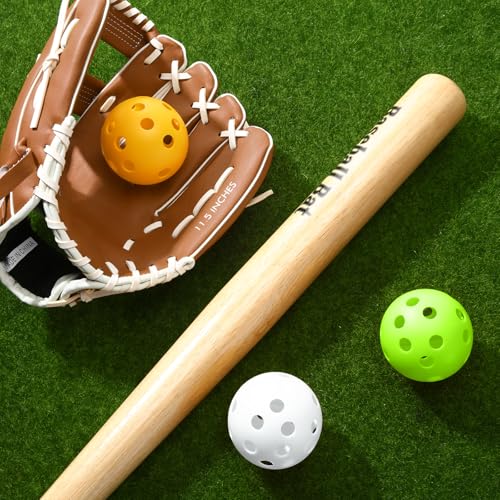 Vinsot 24 Pack Plastic Baseball Practice Baseballs Lightweight Baseball Training Balls Plastic Softballs for Home Indoor Outdoor Hitting Batting Training (White, Yellow, Green) - color: white, yellow, green
