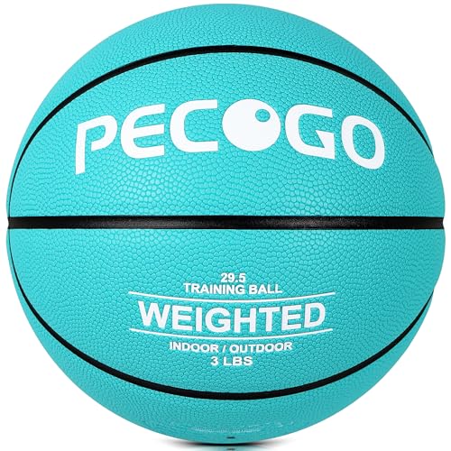 Size 6/7 Weighted Training Basketball (2.2/3/3.3 lbs) - Heavy Indoor/Outdoor Basketball for Dribbling, Passing, Rebounding & Skill Development - size: Size 7, style: 3LBS