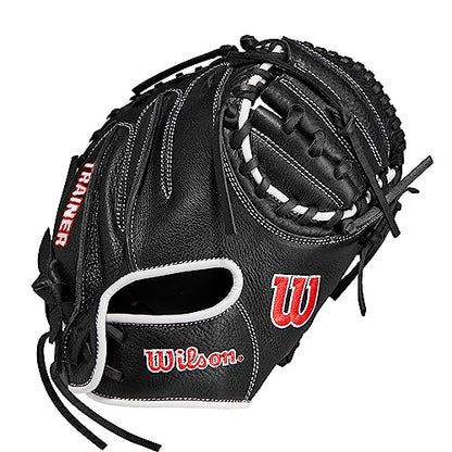 Wilson Trainer Baseball Gloves - Black/Red - style: Catcher