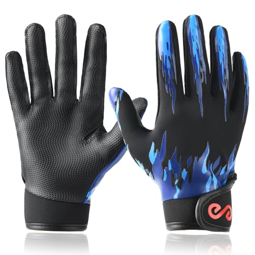 Kids Baseball Batting Gloves Youth Boys,Softball Batting Gloves Youth with Precise Fit & Peak Performance for Young Athletes - color: Fire Blue, size: Youth XS-S
