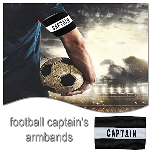 2 Pcs Captain Arm Bands for Soccer Training Unisex-Youth Captains Arm Band Adjustable Captain Armband for Football for Youth and Adult