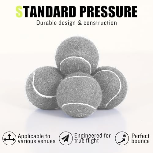 12/18 Pack Tennis Balls for Training, Pet Dog Playing, and Practice with Mesh Bag for Transport and Beginner Training - color: Grey-18Pack