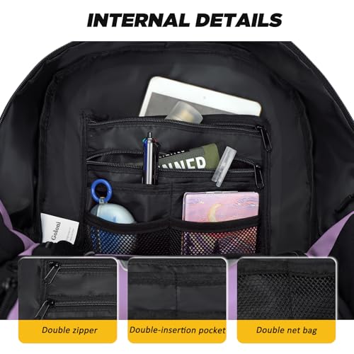 Goloni Soccer Bag, Basketball Bag with Ball Compartment & Shoe Compartment,Large Soccer Backpack for Basketball,Gym，Football - color: Light Purple