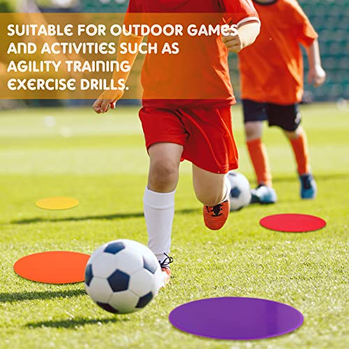 Haull Spot Markers Floor Spots with Bag Non Slip Vinyl Poly Dots for Gym Floor Basketball Football Soccer Sports Speed Agility Training Gym Dance