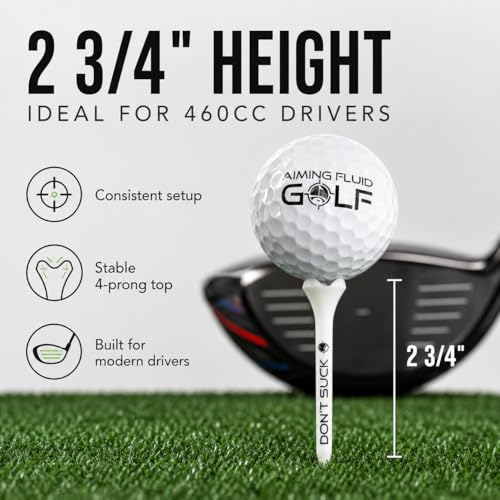 Don't Suck Collection - with Durable 4-Prong Golf Tee PureFlight Tech for Straighter and Longer Drives and Limited Edition Microfiber Magnetic Golfing Towel (16"x24")