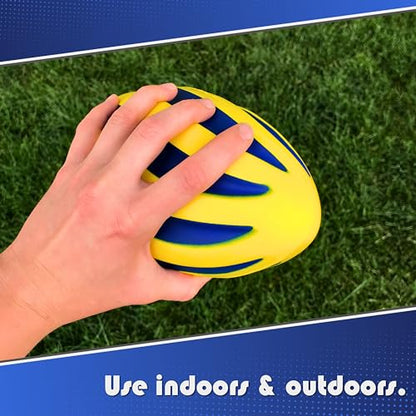 Spiral Foam Football - Soft Foam Football for Kids - 9 Inches - American Football - 1 Each - color: Blue/Yellow