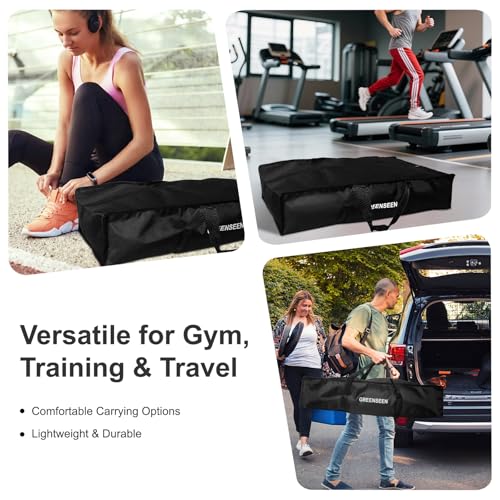 31.5" Foldable Extra Large Sports Duffel Bag For Track Starting Blocks - Waterproof Oxford, Black - with Zippers & Handles - Portable Track Bag, Foldable Gym Bags, Carry Bag for track and field
