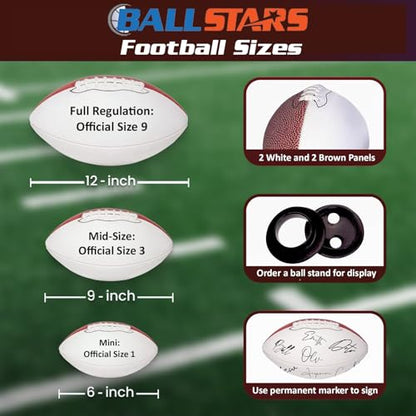 Personalized Custom Full 12 Inch Football | Regulation Size | Customized Trophy for Coach, Dad, Any Fan - style: Full Size Football without Base