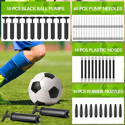Reginary 10 Pcs Ball Pump for Sports Balls Pump with Needle and Extension Hose Bulk for Basketball Football Soccer Volleyball