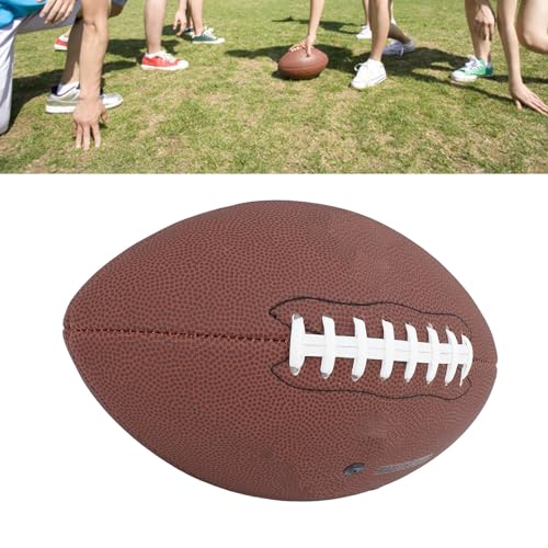 Youth Adult Football, Official Size 9 Football Soft Composite Leather American Football, Football PU Sports Football Abrasion Impact Resistant Training Football for Kids Adults