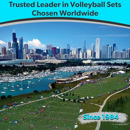 Park & Sun Sports Spectrum 2000: Portable Professional Outdoor Volleyball Net System - color: Yellow