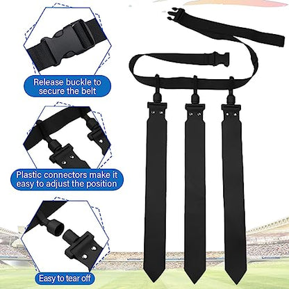 Junkin 6/8/10 Players Flag Football Sets Adjustable Football Belts and Flags for Youths Teens Kids Adults Players Sports Team - color: Black